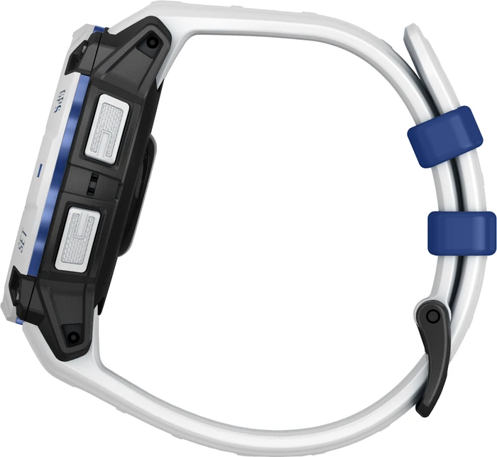 Detalle de Garmin Instinct 3 Solar Weiß 45 mm – robuste Outdoor-Smartwatch mit Solaraufladung