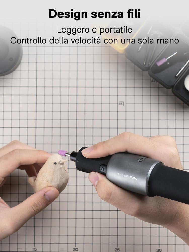 Thumbnail 4 de HOTO Utensile Rotativo Senza Fili 4V con Penna Incisione e 35 Accessori – Versatilità fai-da-te 25000 RPM