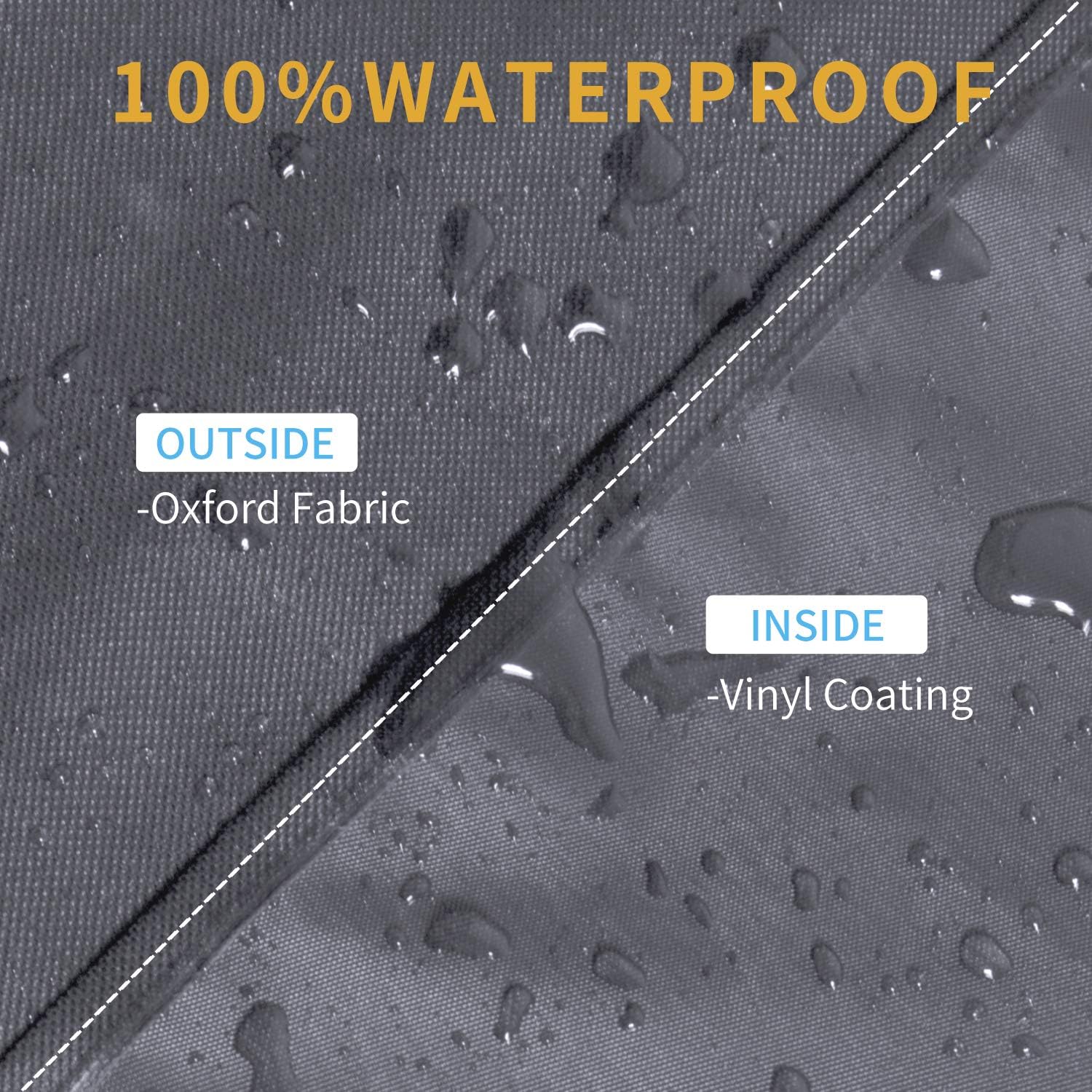 Detalle 2 de Outdoor TV Cover for 58 to 60 inch LCD/LED TVs (60 inch, Dark Gray) — Waterproof, Weatherproof, Dust-Proof