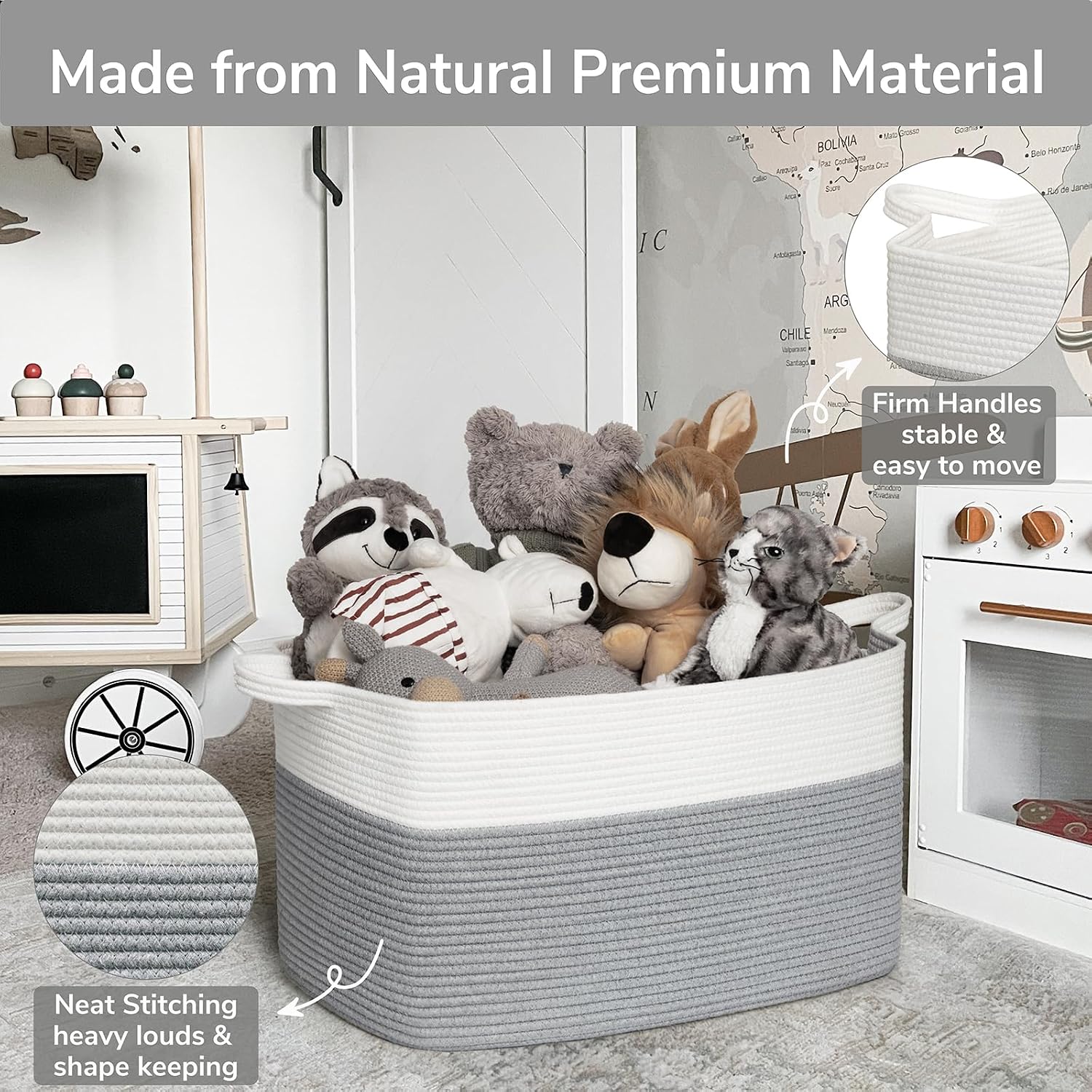 Detalle 2 de Goodpick Woven Rope Storage Basket Cotton Rope