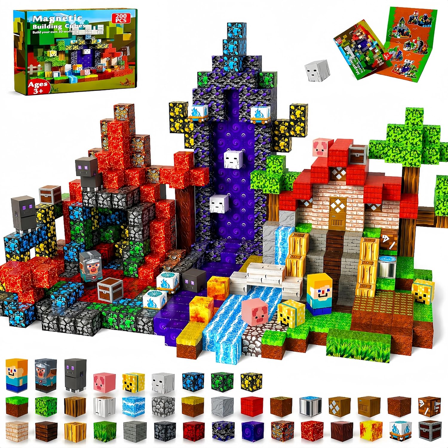 Detalle de Magnetic Blocks 200PCS Magnetic Blocks Set