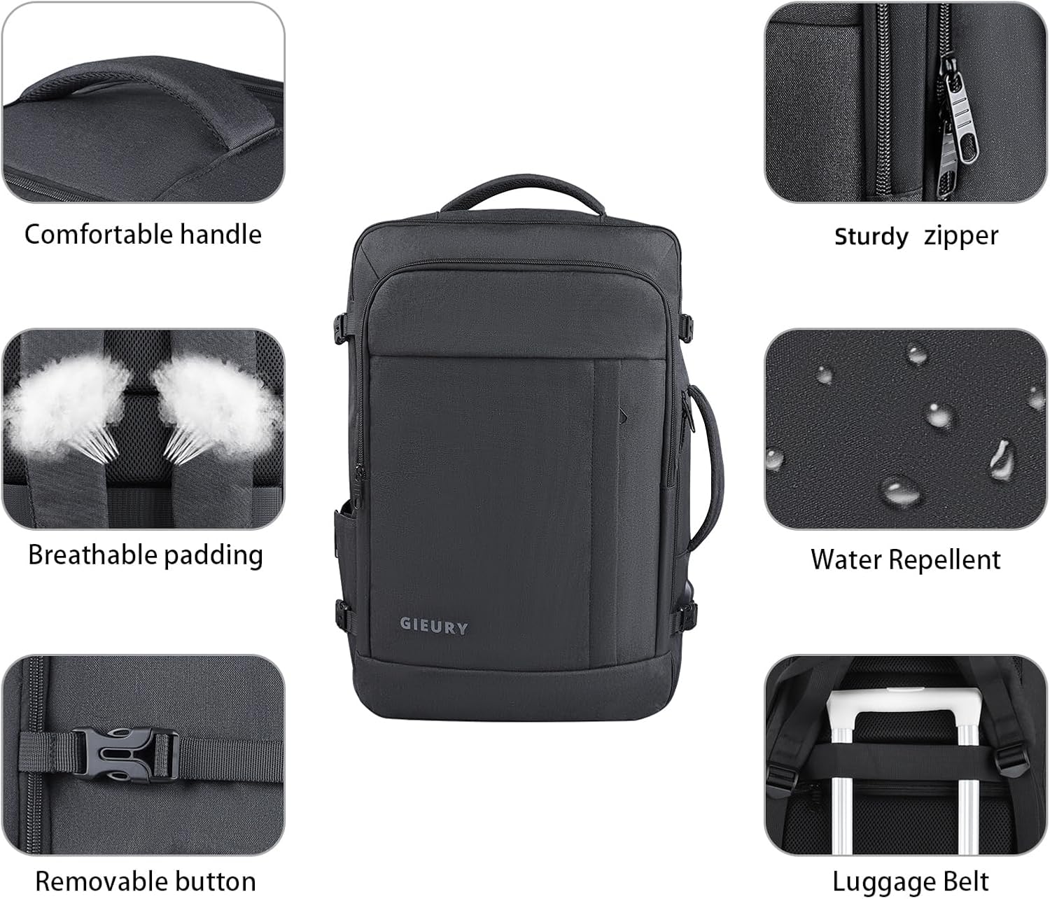 Thumbnail 4 de Gieury Carry On Backpack 50L