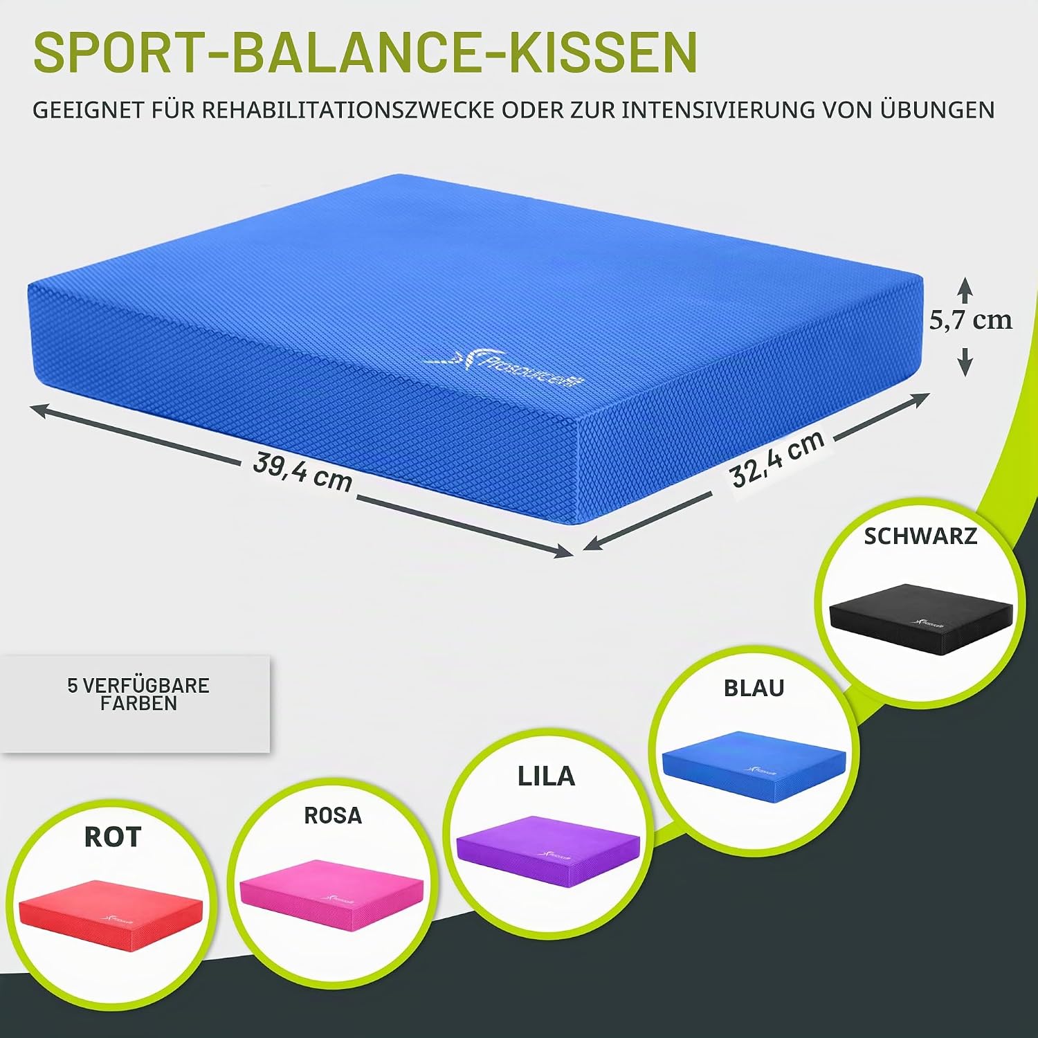 Thumbnail 1 de ProsourceFit Übung Balance Pad mit rutschfestem Schaumstoff & Knieschonern für Fitness, Yoga und Physiotherapie