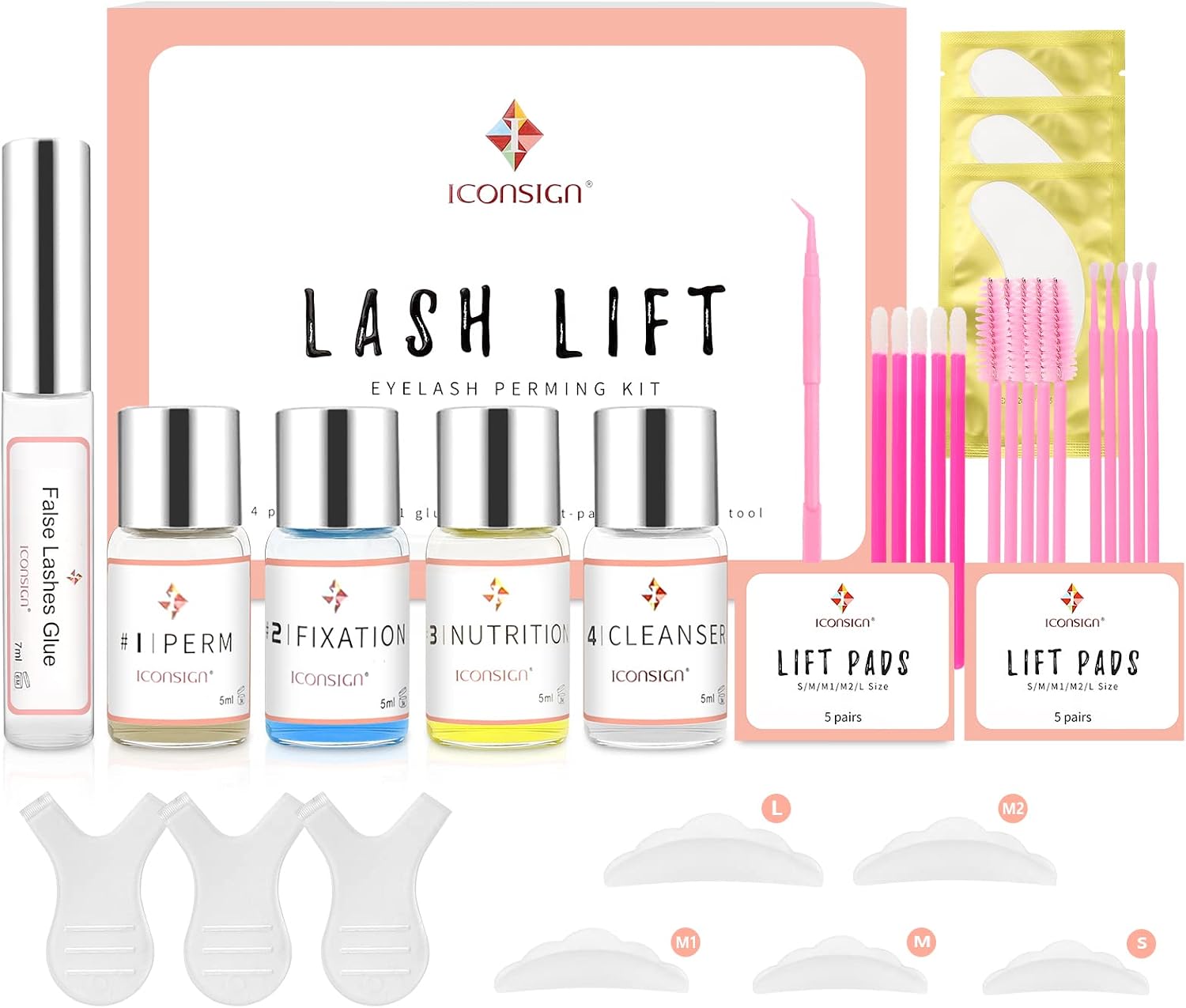 Detalle de RONKIE IKA-001 Lash Lift Kit with Silicone Pads and Upgraded Glue