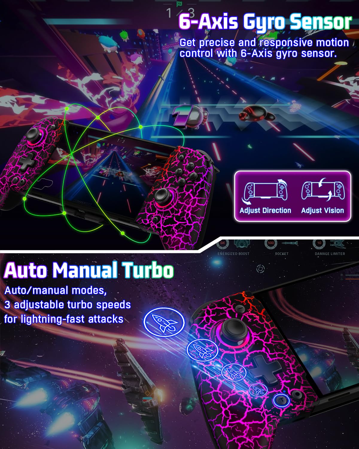 Thumbnail 5 de Coogamefly Controller für Nintendo Switch — kabellos