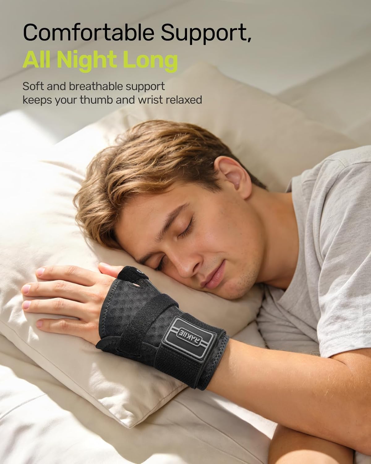 Detalle de Rakiie Ergonomical Thumb Support with 2 Support Bars – Right or Left Hand Spica Splint