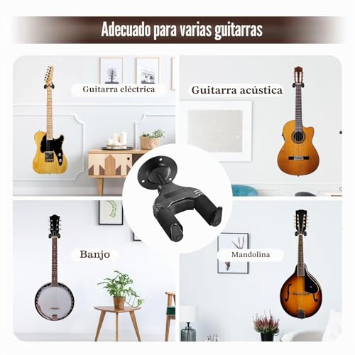 Thumbnail 6 de OTraki Colgador de Guitarra para Pared con Bloqueo Automático | Soporte duradero para Guitarra, Bajo, Mandolina y Violín