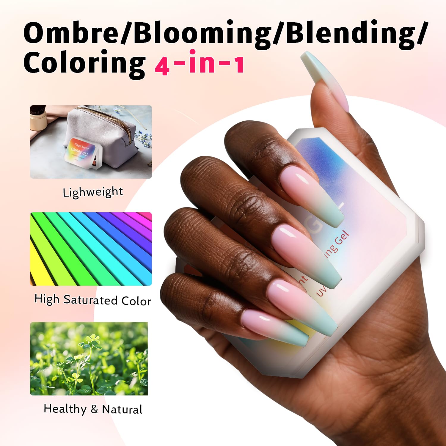 Thumbnail 3 de Karroy Sponge Pat Paint Nail Gel - Ombre Gradient Nail Art (16 Colors B)