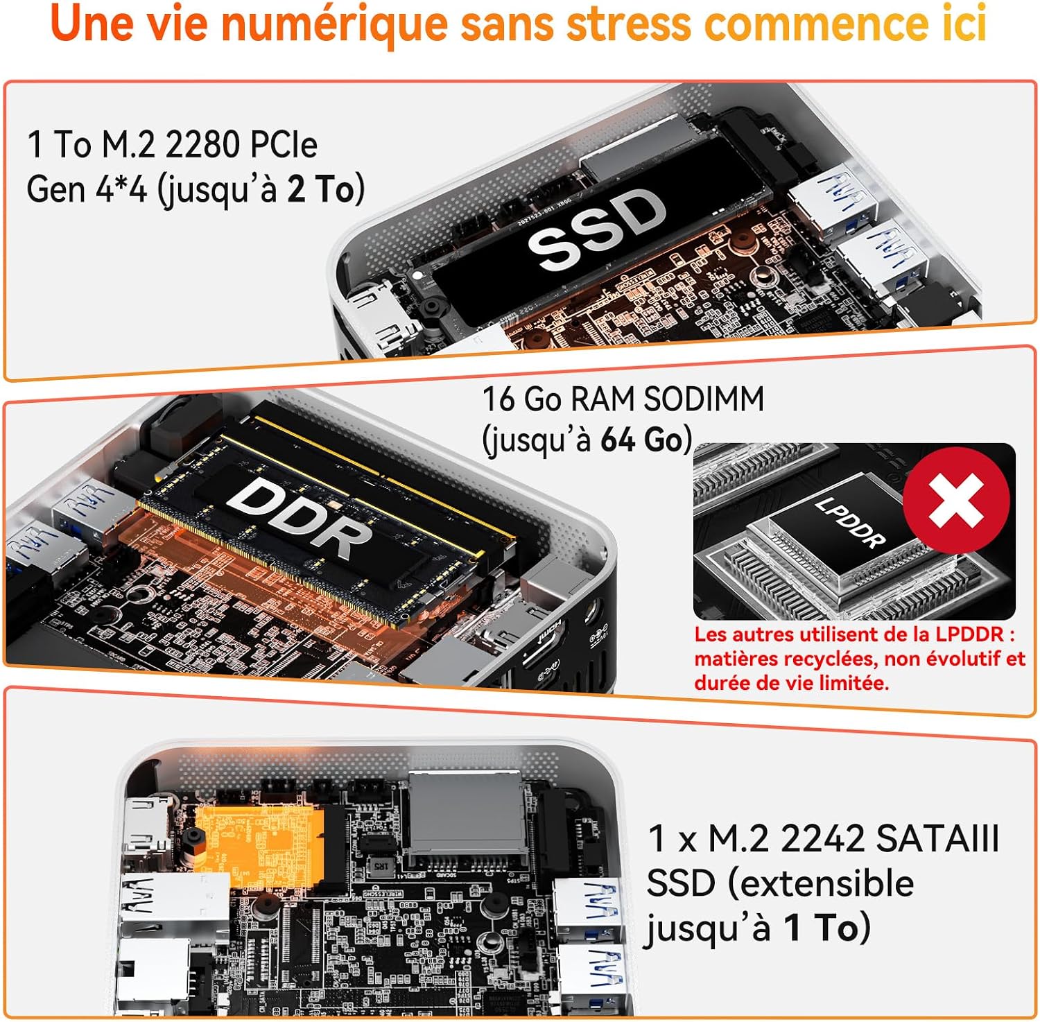 Thumbnail 6 de GEEKOM A5Pro Mini PC AMD Ryzen 5 7430U (16 Go RAM, Windows 11 Pro) : polyvalent et pensé pour le multi-écrans