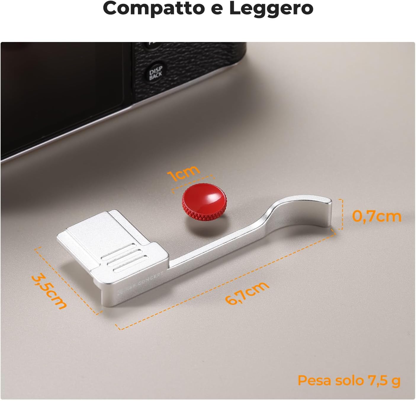 Thumbnail 5 de K&F CONCEPT Kit Impugnatura Hot Shoe per X100V 6,7 cm