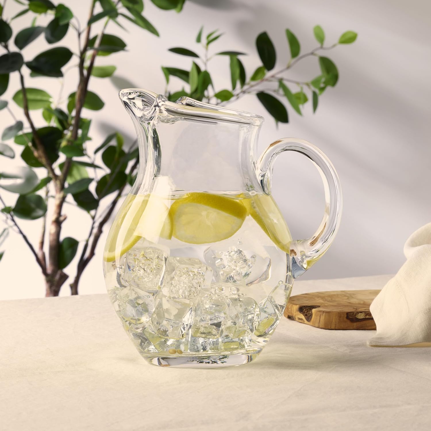 Thumbnail 5 de Mikasa Napoli Clear Glass Beverage Pitcher (70 oz) for Water, Iced Tea, and Cocktails