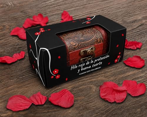 Detalle de Pulseras Para Parejas 7 Bolas Plata y 7 Nudos - Hilo Rojo del Destino y Hilo Negro | AMOR CON PALABRAS