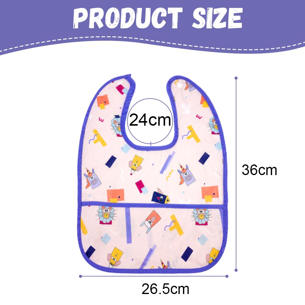 Detalle 2 de Aolso Lätzchen Baby Wasserdicht – 7er-Set Bandana-Lätzchen mit Großtasche, waschbar