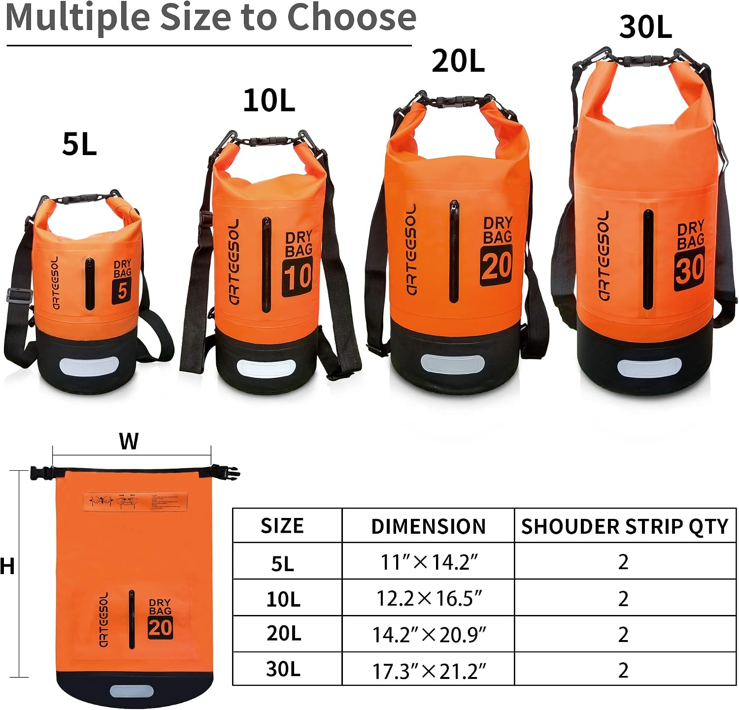 Detalle 2 de Blackace arteesol Bolsa estanca Dry Bag 5L