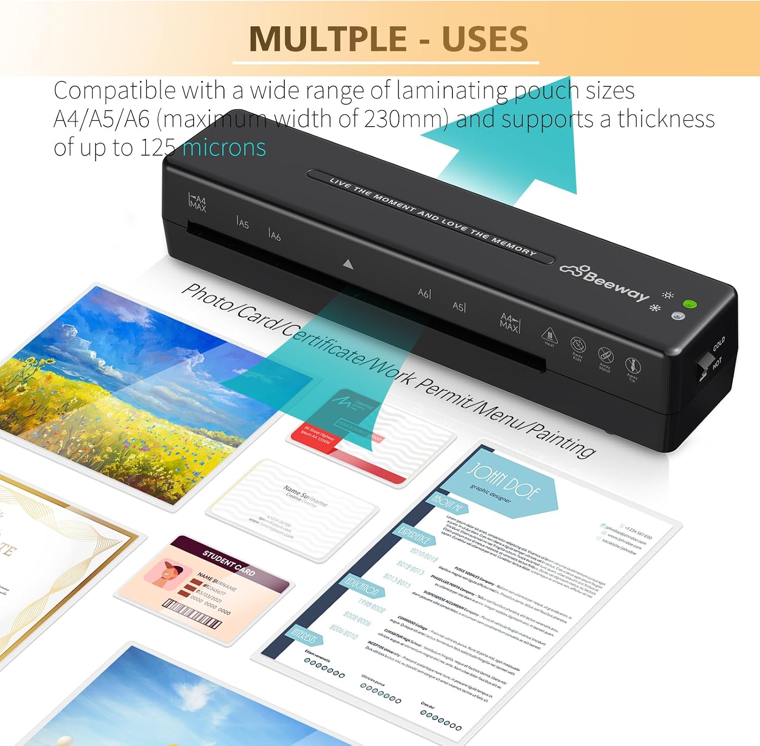 Thumbnail 6 de BEEWAY A4 Laminator 320mm/min