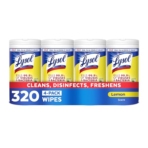 Detalle de Lysol Disinfecting Wipes, Multi-Surface Cleaner, Lemon, 80 ct (4 Pack)