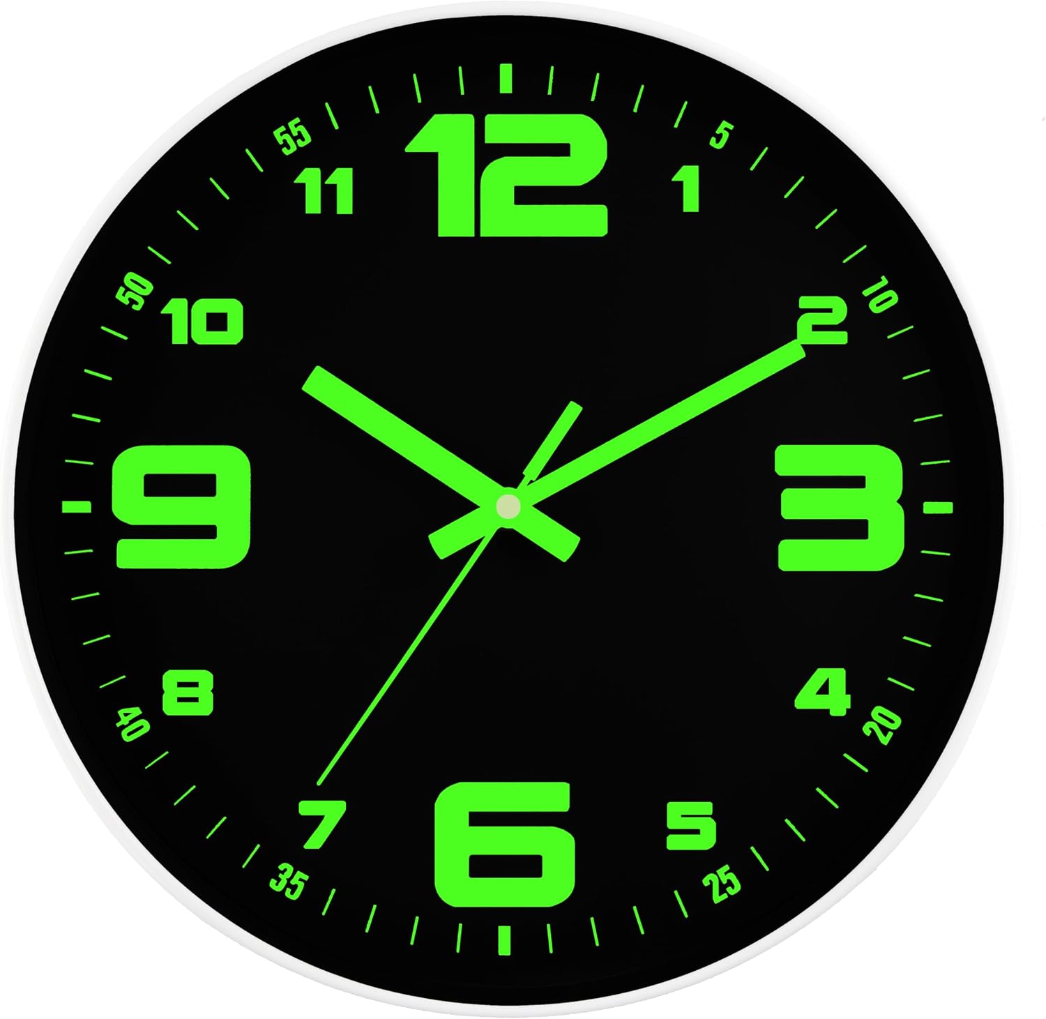 Detalle de DIYZON DIY-EUGL-01 Luminous Wall Clock, 30 cm, Silent Quartz Movement