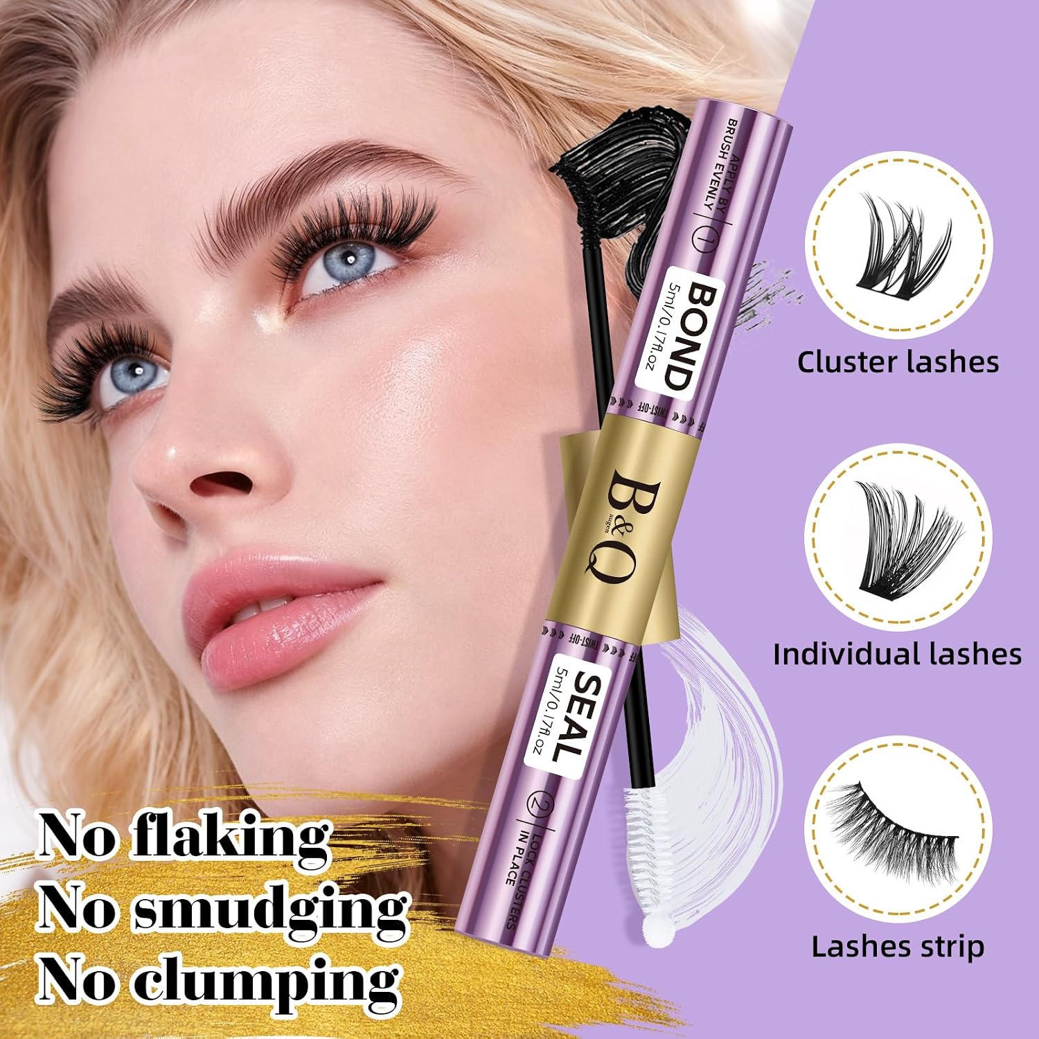 Thumbnail 5 de B&Q Lash Cluster Glue 10ML: Bond & Seal for Waterproof Lash Clusters