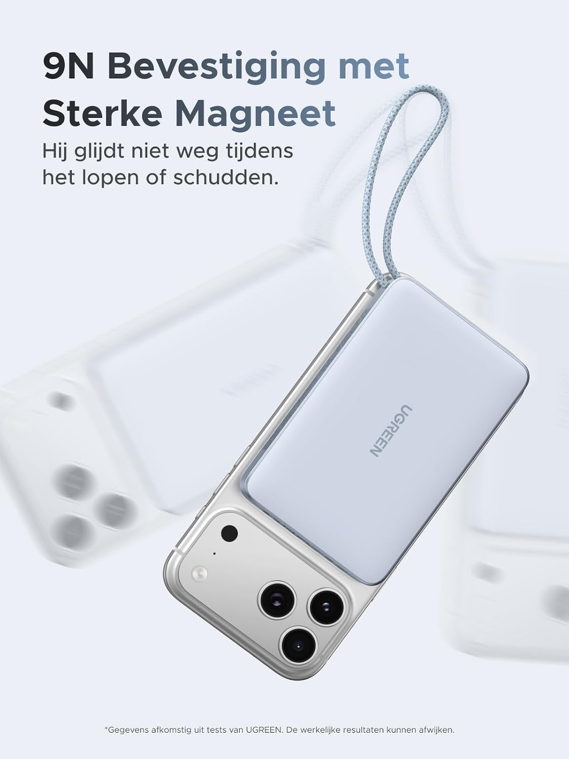 Detalle 1 de UGREEN MagFlow 65958 powerbank 10.000 mAh met Qi2 25W en USB-C 30W