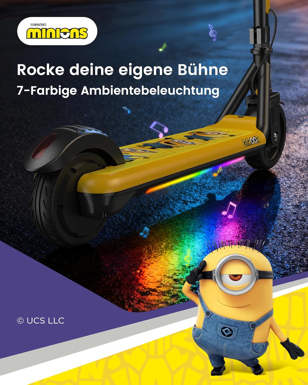 Detalle 2 de Gyroor H30 Max E Scooter Kinder 6–14 Jahre – 150W, Dreifach Geschwindigkeit, Bluetooth-Musik & Doppelbremse