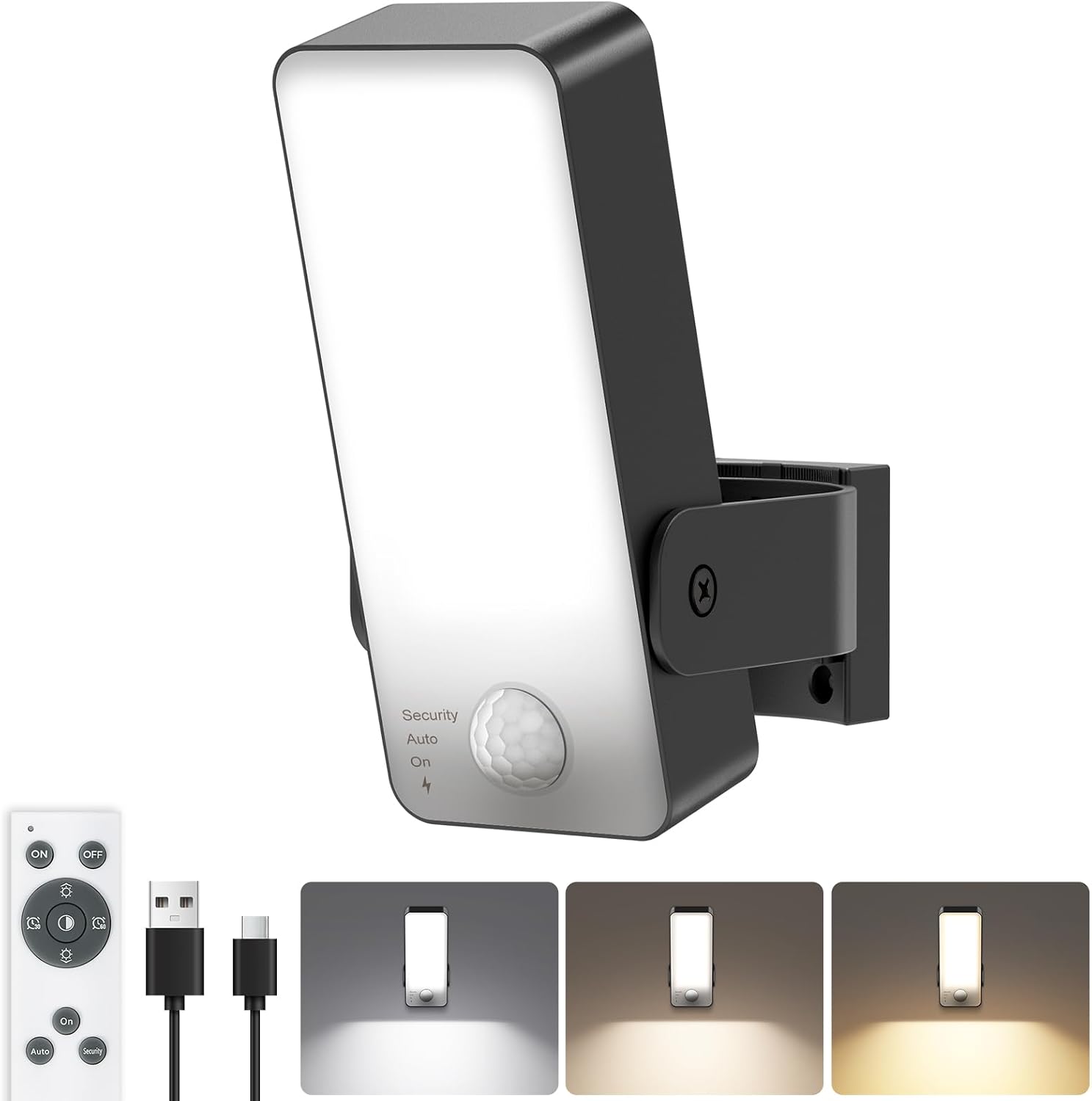 Detalle de Motion Sensor Lights Outdoor 10000mAh LED security light 🔆