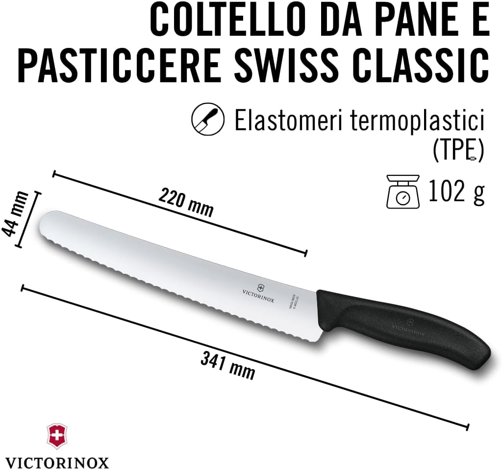 Detalle 2 de Victorinox Swiss Classic coltello da pane lama seghettata in acciaio 🍴