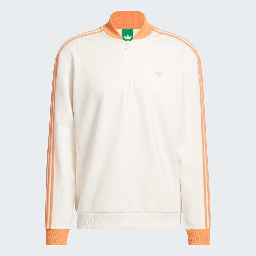 Detalle 2 de Sudadera Originals 1/4 Zip 3 bandas de Adidas: comodín diario con toque clásico