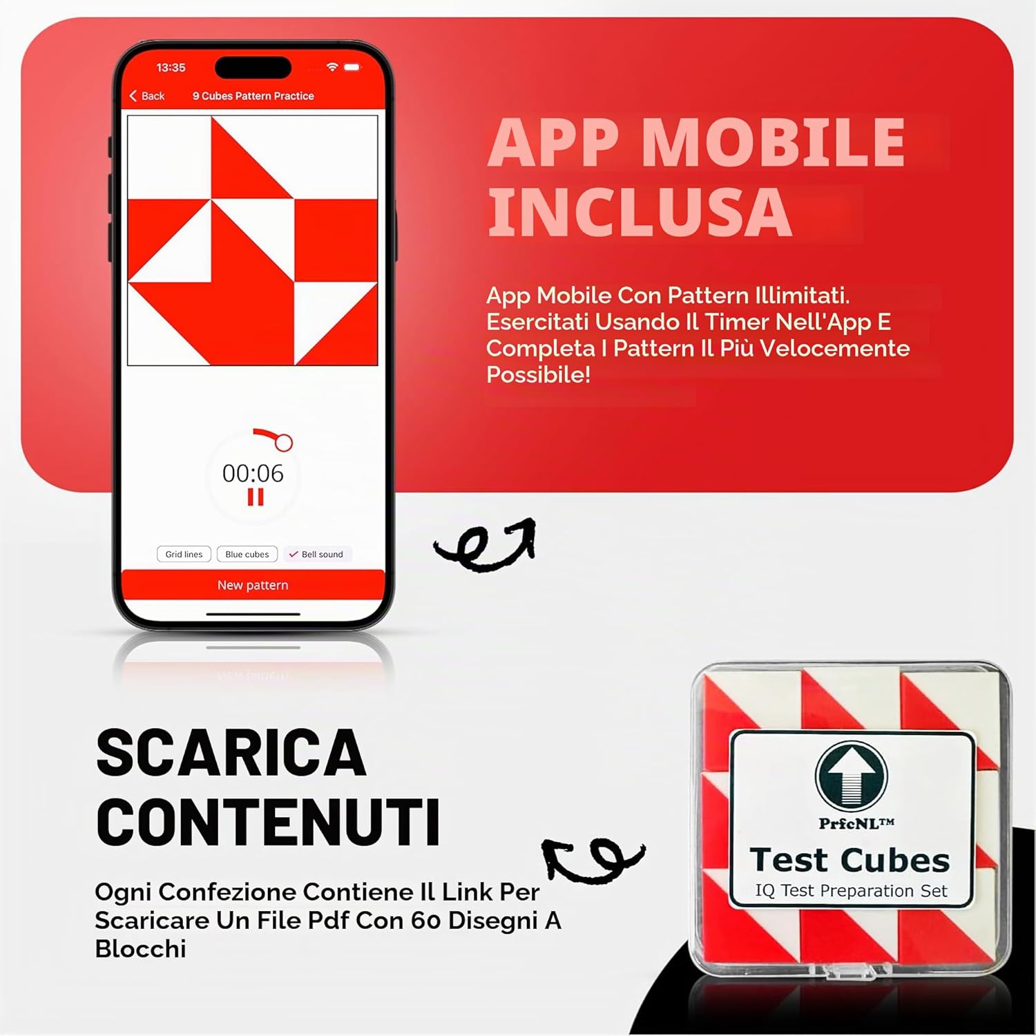 Detalle 2 de PrfcNL Cubi di prova 9 pezzi 2,5 cm