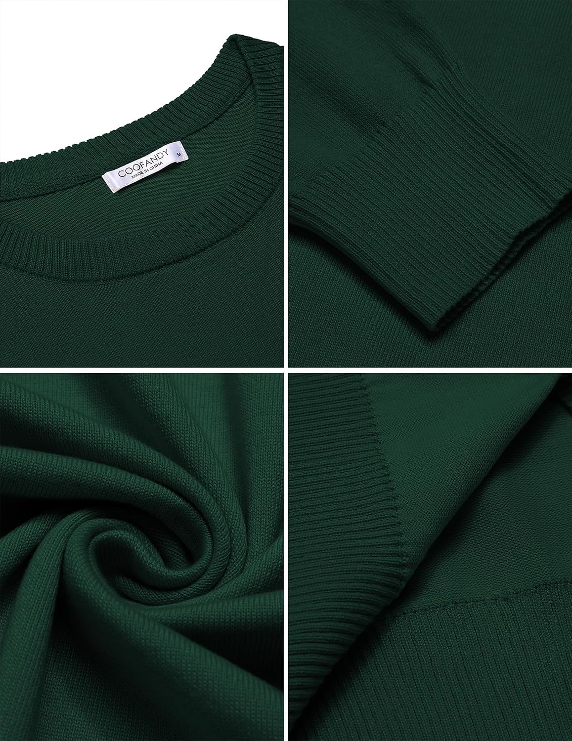 Thumbnail 4 de COOFANDY Herren Pullover Rundhals Strickpullover