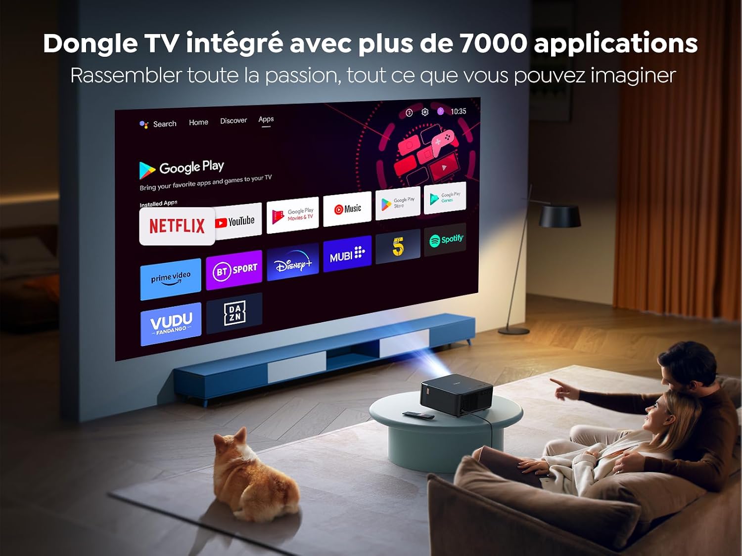 Detalle de Yaber K2s — Vidéoprojecteur 4K avec son JBL et Google TV 11.0