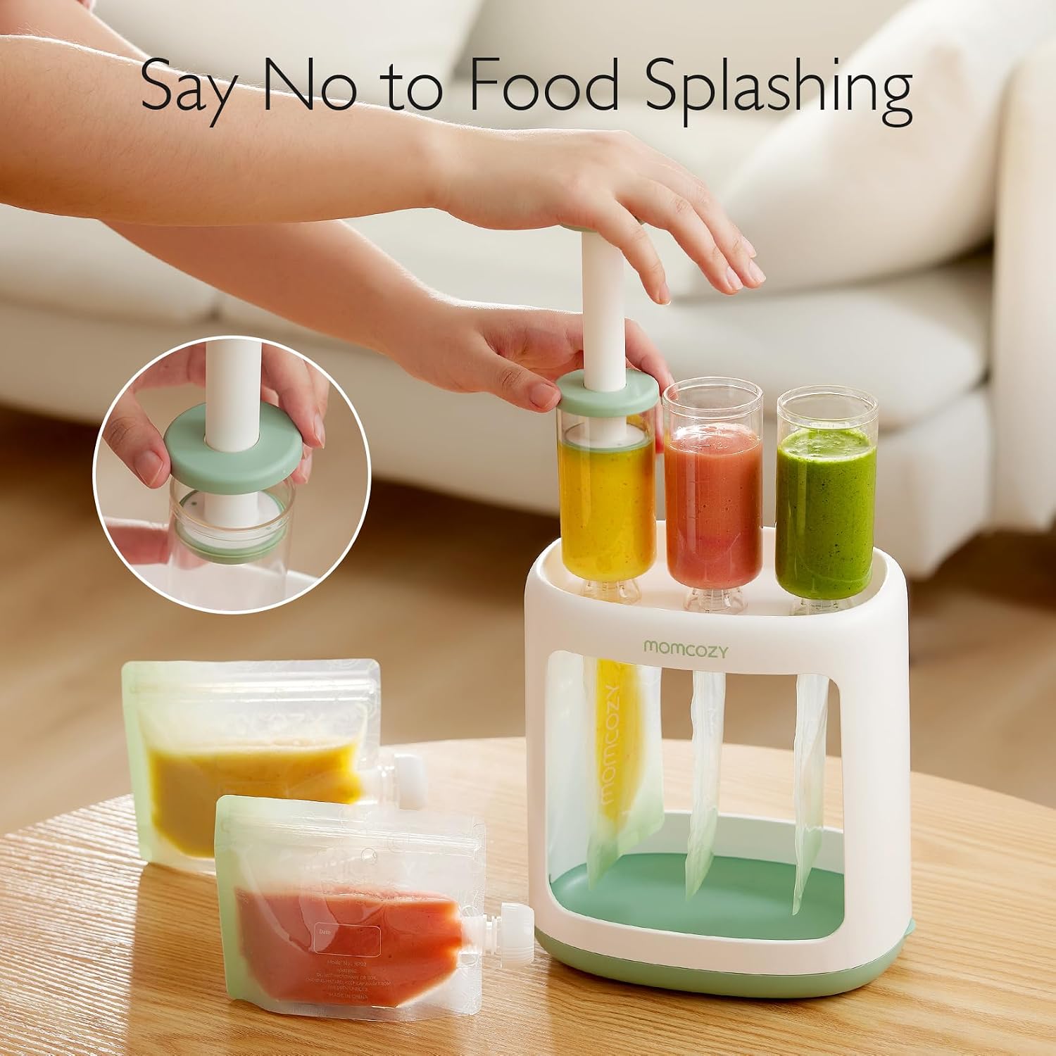 Detalle de Momcozy squeeze station for baby food
