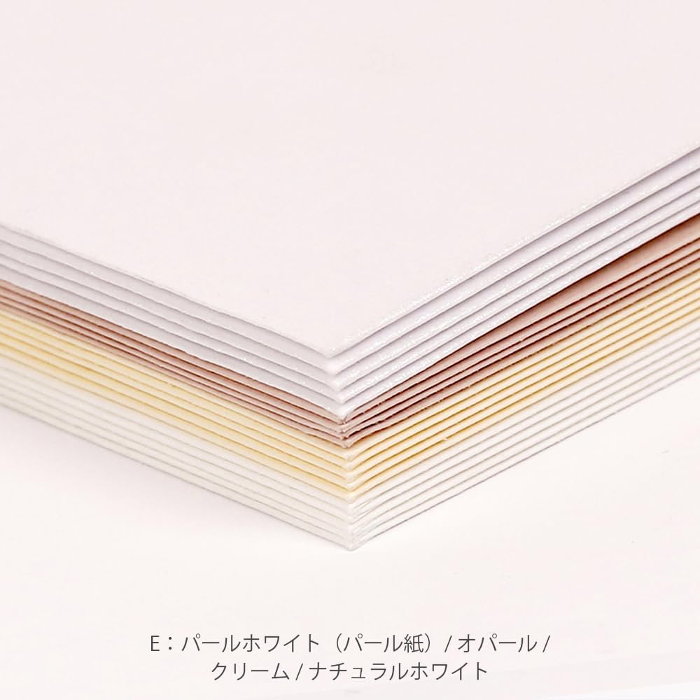 Detalle de Clairefontaine ポレン cf20918 ポストカード・封筒セット E、4色アソート・パール紙入り