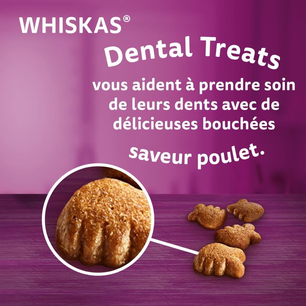 Detalle de Whiskas Contrôle du Tartre Poulet Friandises pour Chats – Lot de 6 x 40 g