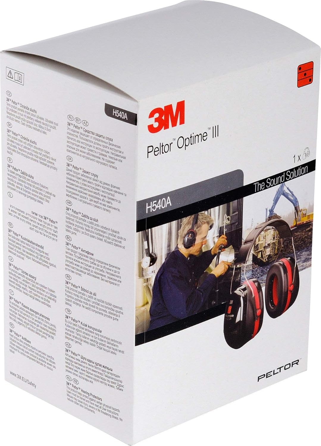 Detalle de 3M Peltor Optime III Ear Defenders Adults – Protective Earmuffs with Headband (35 dB)
