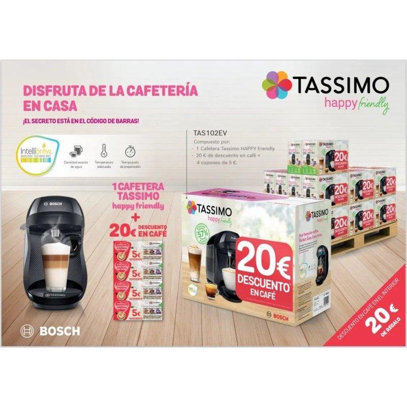 Detalle 2 de Cafetera de Cápsulas Bosch Tassimo Happy Friendly 0,7L con INTELLIBREW