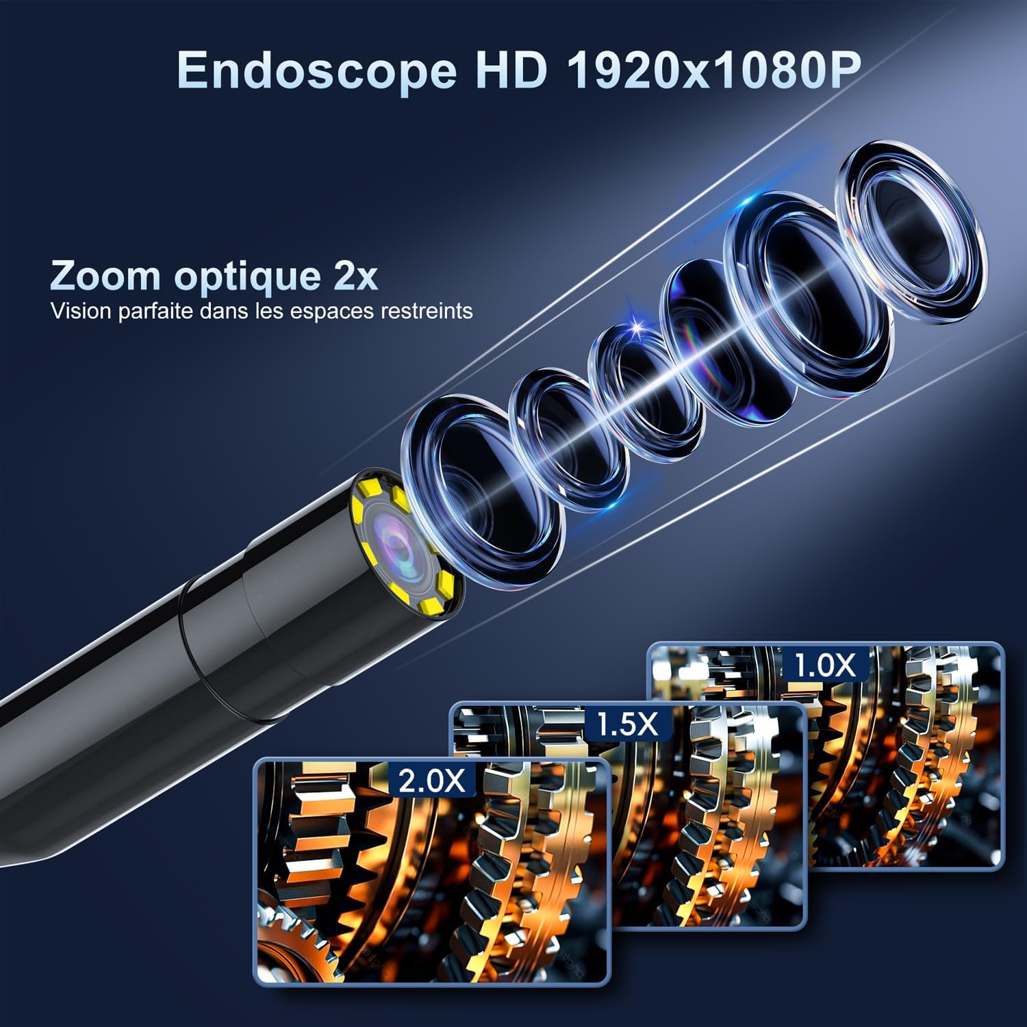 Thumbnail 2 de SKYBASIC Endoscope Industrielle : Caméra d’inspection HD 1080P avec écran 4,3 pouces et câble 20 m