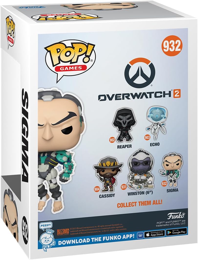 Detalle 2 de FUNKO POP! GAMES Overwatch 2 Sigma 59185 #932 アクションフィギュア 3.75インチ