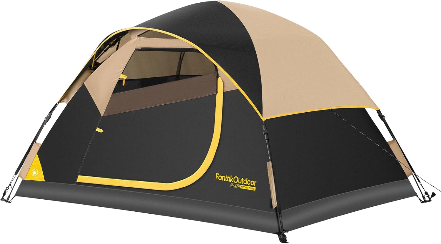 Detalle de FanttikOutdoor Zeta C2/3/4 Camping Tent: Instant Setup, All-Weather Shelter for 2–4