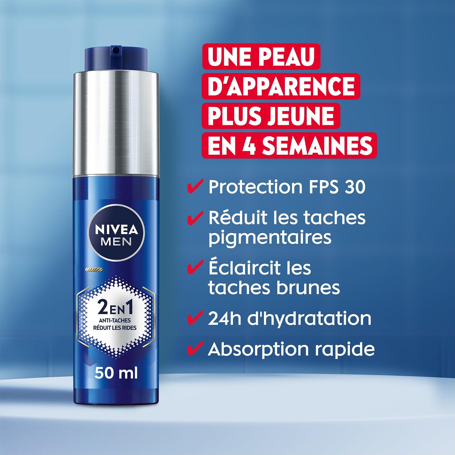 Detalle 2 de NIVEA MEN Crème hydratante 50 ml