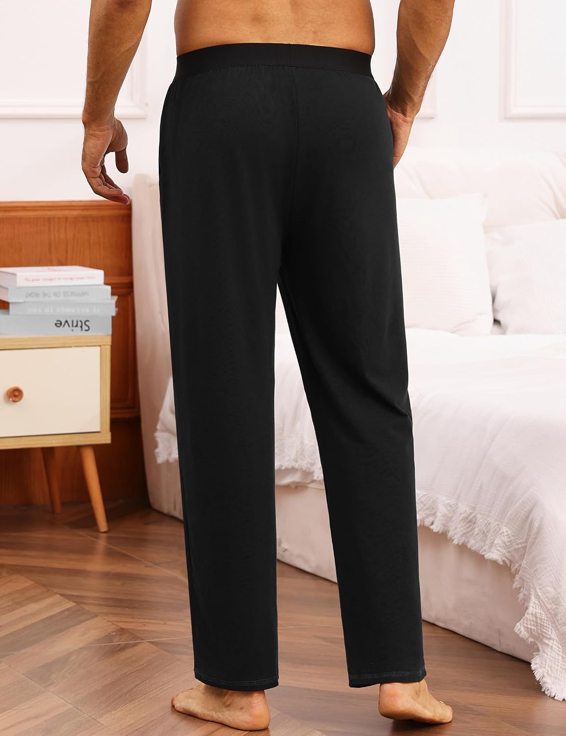Detalle de Crewhpo Pantalon de Pyjama Homme en Coton—Confort et respirabilité au quotidien