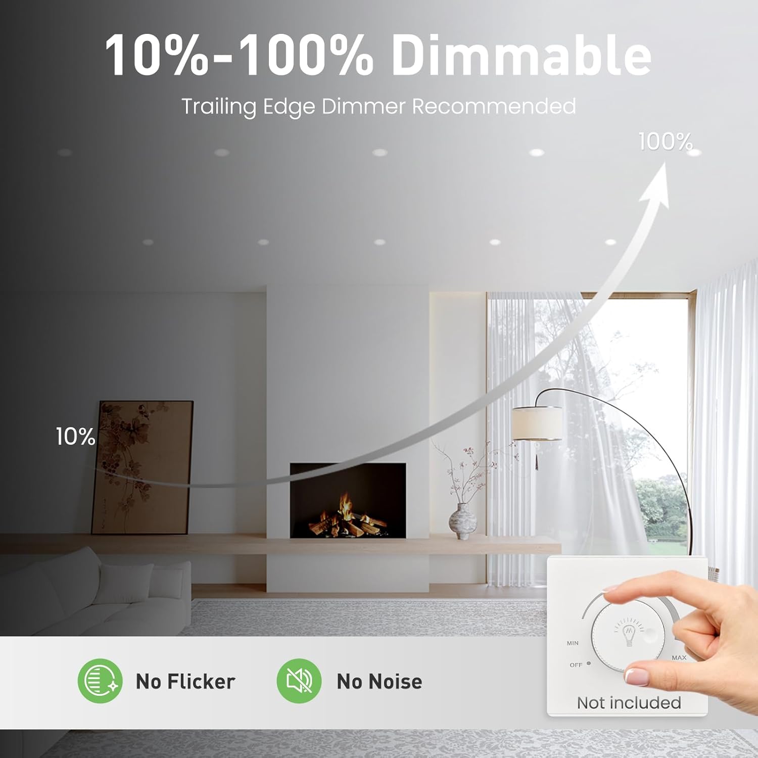 Thumbnail 6 de ALUSSO Fire Rated LED Downlights 6W – 600lm, 3CCT Colour Selectable, IP65, Dimmable (6 Pack)