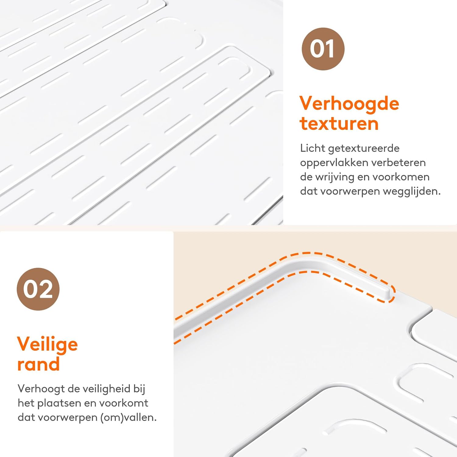 Detalle 2 de Lifewit 23205 uitschuifbare kastplank, wit en stapelbaar