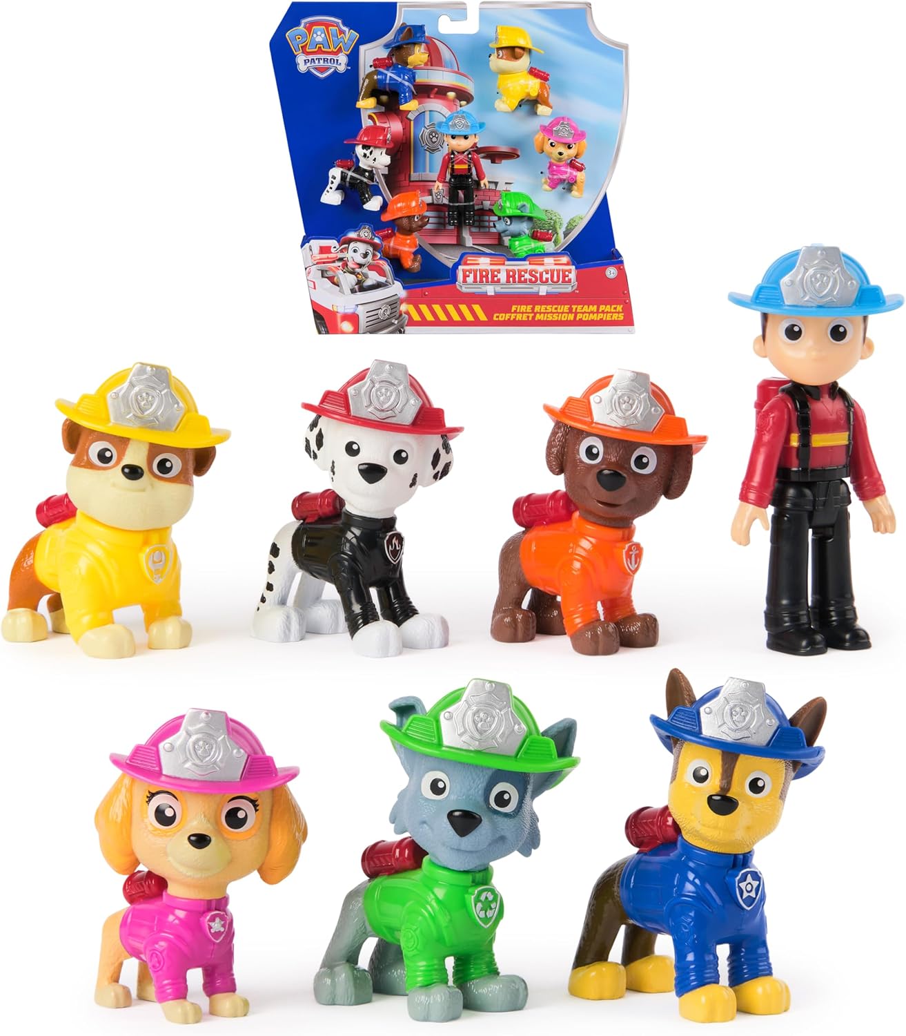 Detalle de Paw Patrol Fire Rescue Team Pack 7 figures