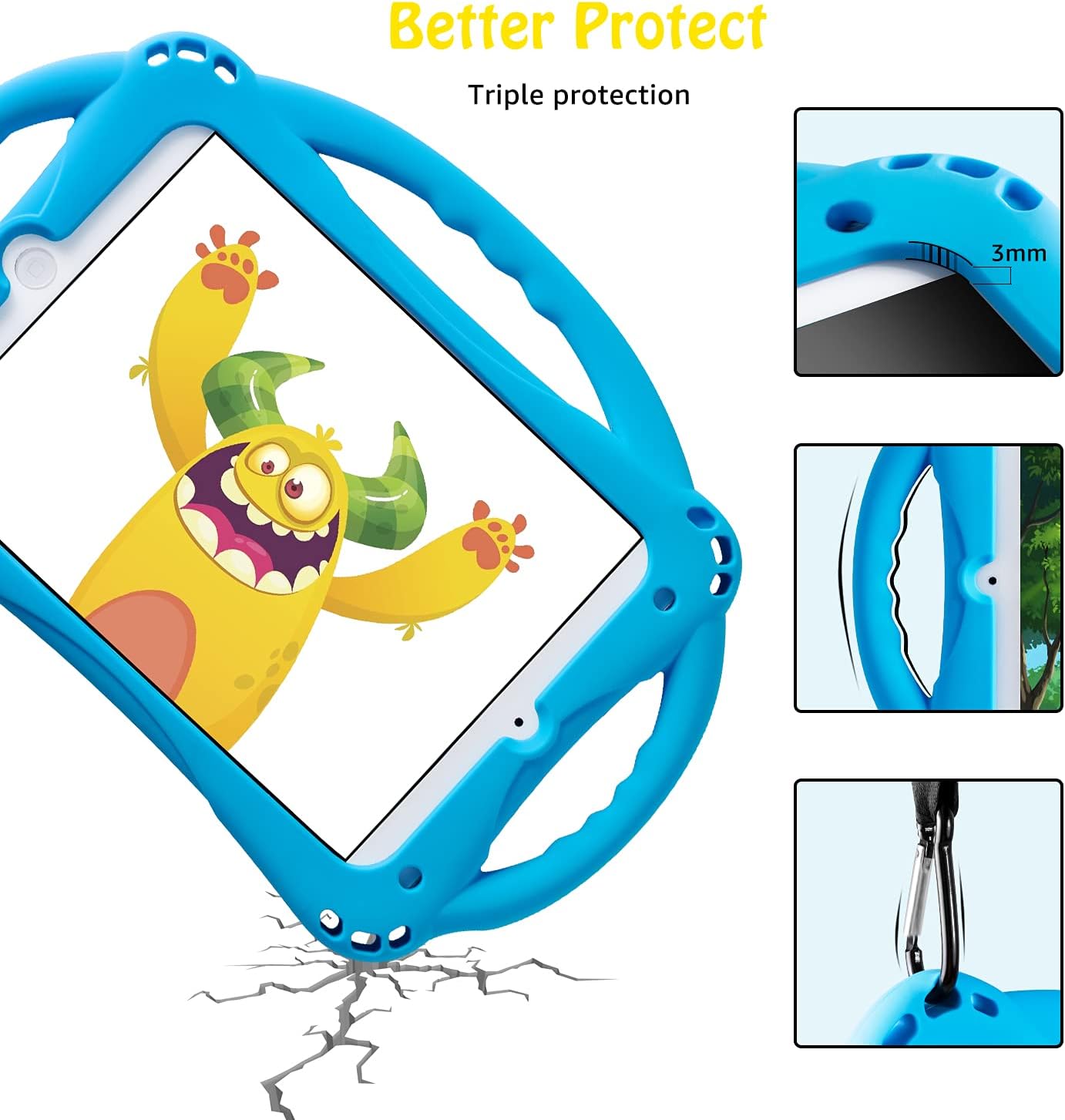 Detalle de TopEsct Kids Case for iPad Mini 5 shockproof silicone cover