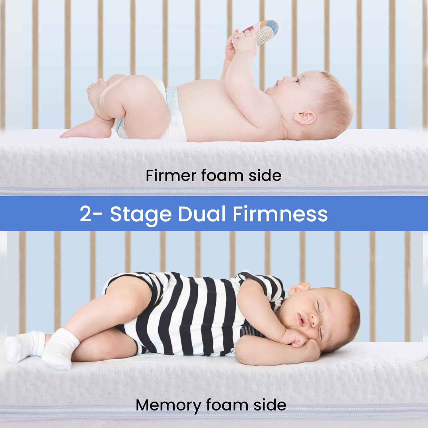 Detalle de KEAWIS xx-09 Bassinet Mattress, 32 x 18-Inch Dual-Side Gel Memory Foam