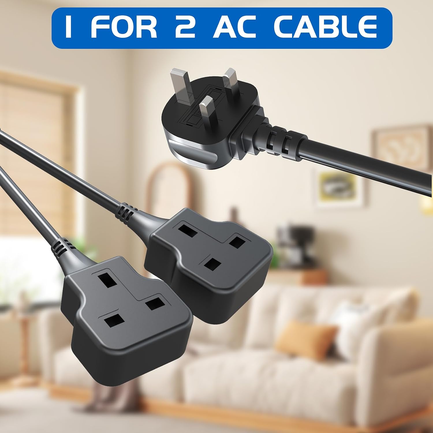 Thumbnail 6 de 2 Way Extension Lead 3500W power strip