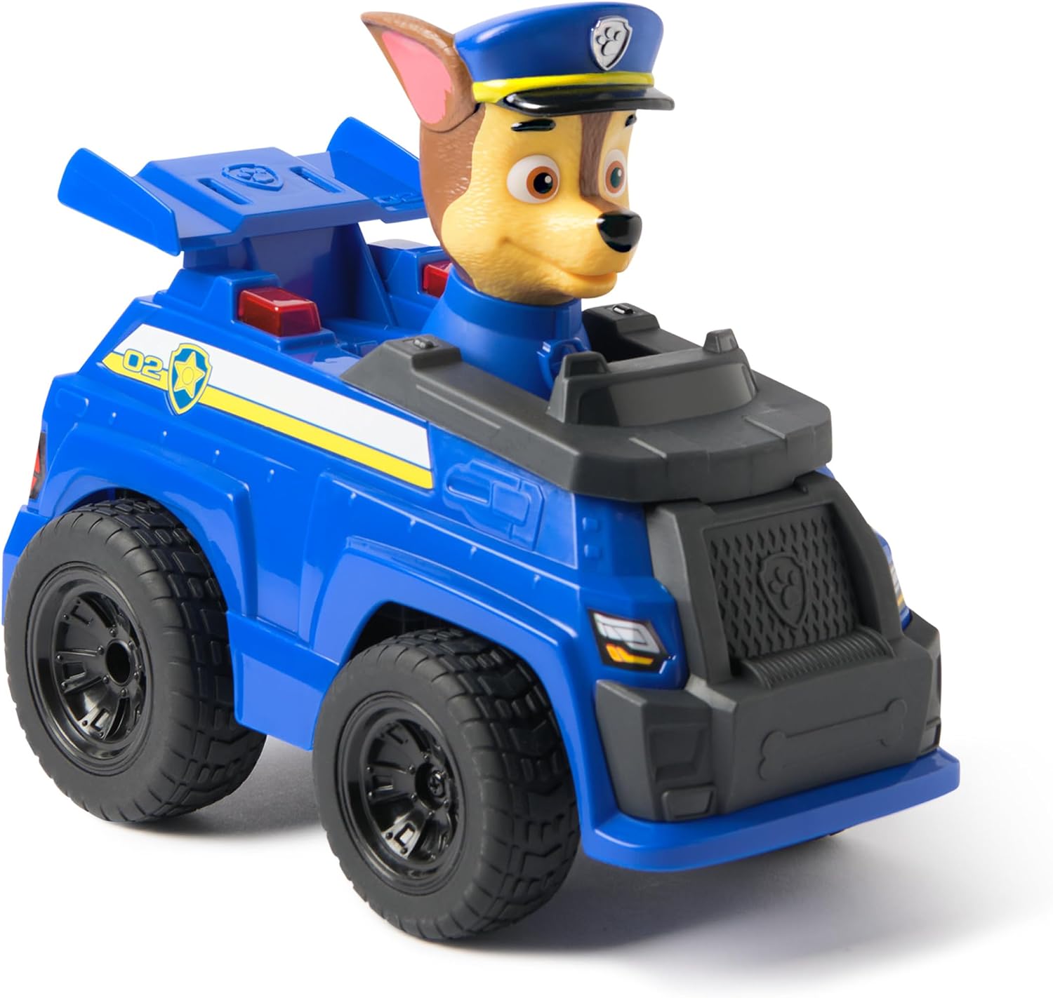 Detalle de Paw Patrol RC Chase bestuurbare auto van 25,4 cm met ledverlichting