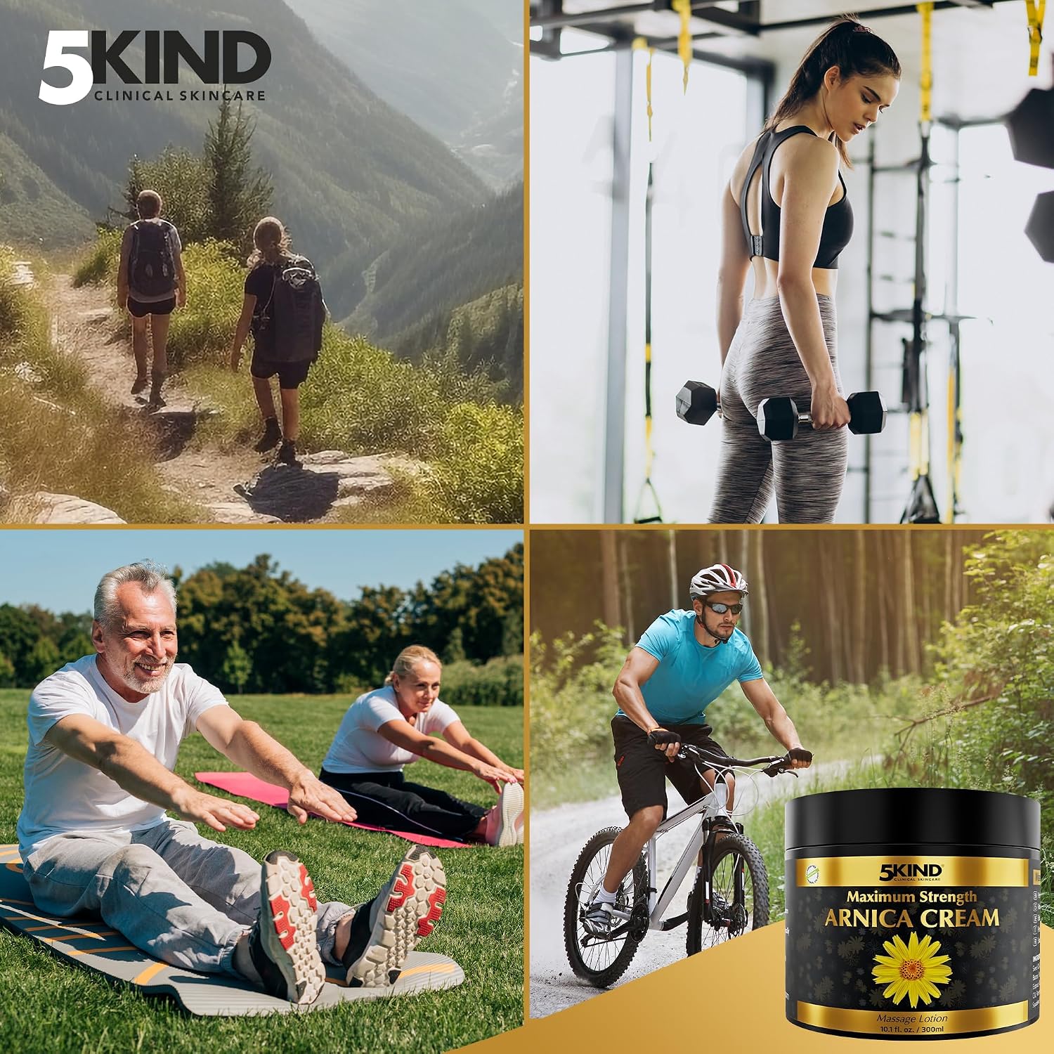 Thumbnail 5 de 5kind Extra Strong Arnica Cream Massage Lotion 300ml — Fast-Acting Arnica for Bruising and Swelling