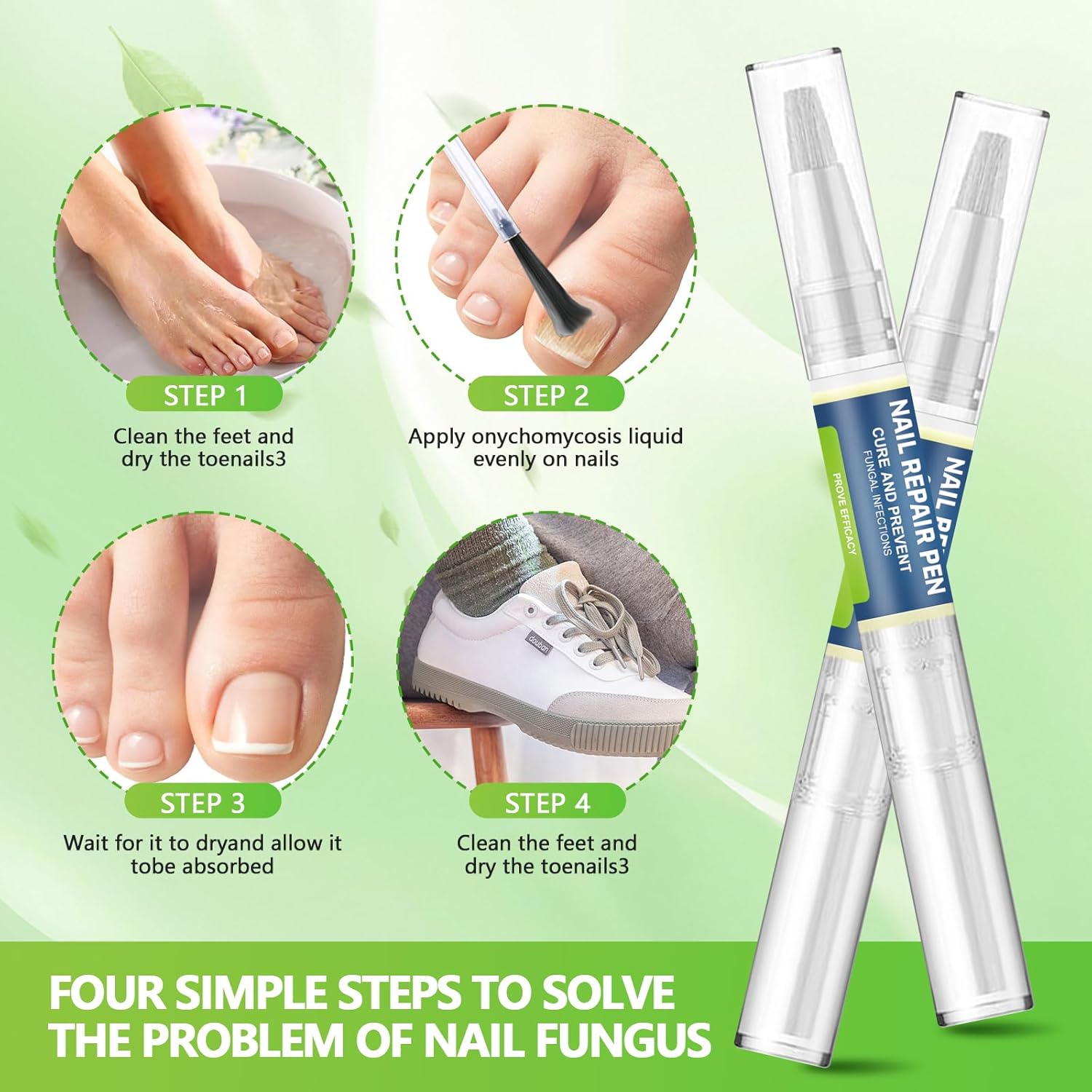 Detalle 2 de Stylos de soins 3 pièces pour ongles 🖊