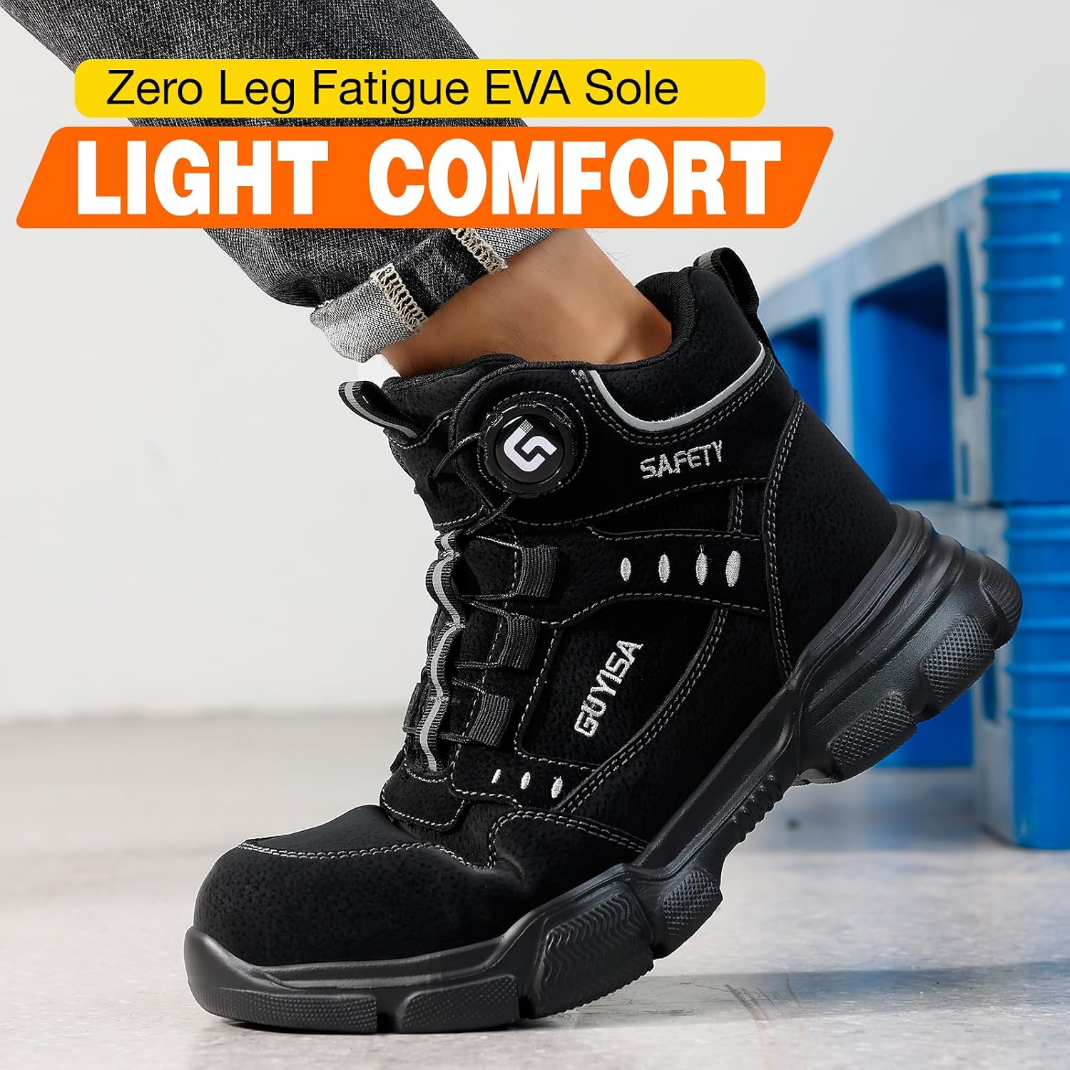 Thumbnail 4 de GUSAYEX Steel Toe Safety Boots 1 Pair
